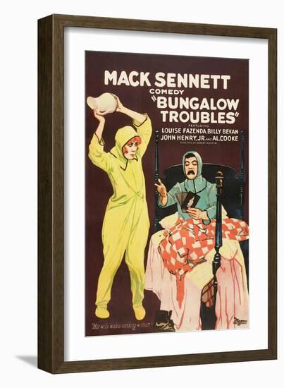 Bungalow Troubles-Mack Sennett-Framed Art Print