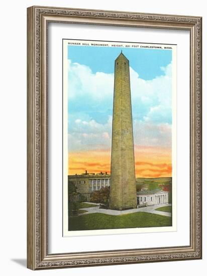 Bunker Hill Monument, Charlestown, Mass.-null-Framed Art Print