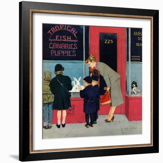 "Bunnies for Sale", April 12, 1952-M. Coburn Whitmore-Framed Giclee Print