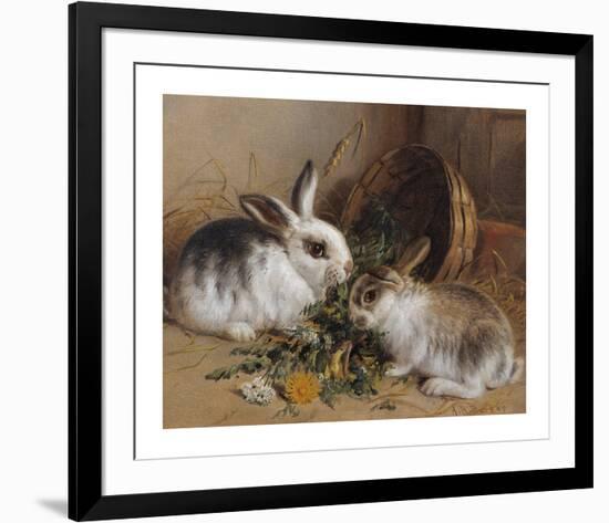 Bunnies' Meal II-Alfred Barber-Framed Premium Giclee Print