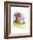 Bunnies with Pansies, 2014-John Keeling-Framed Giclee Print