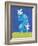 Bunny 2-Blue Fish-Framed Art Print