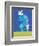 Bunny 2-Blue Fish-Framed Premium Giclee Print