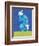 Bunny 2-Blue Fish-Framed Premium Giclee Print