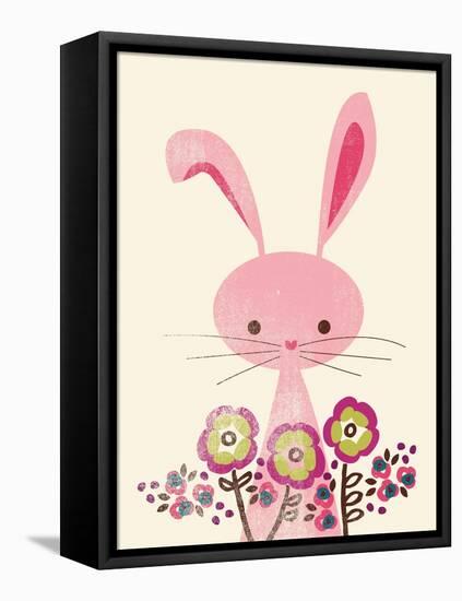 Bunny and Blooms-null-Framed Premier Image Canvas