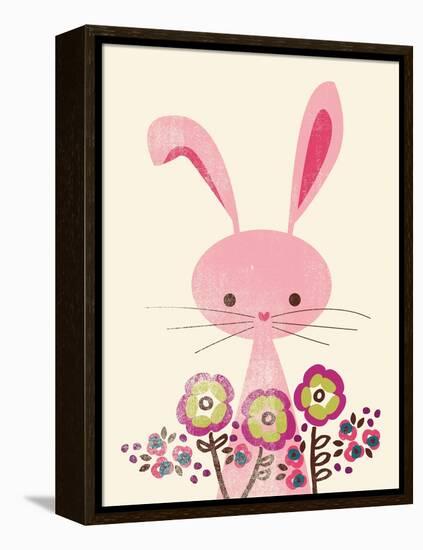 Bunny and Blooms-null-Framed Premier Image Canvas