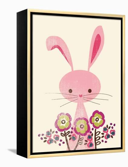 Bunny and Blooms-null-Framed Premier Image Canvas
