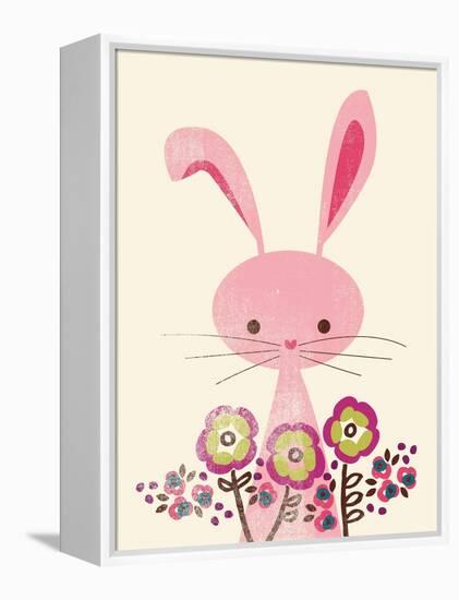 Bunny and Blooms-null-Framed Premier Image Canvas