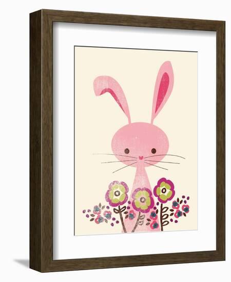 Bunny and Blooms-null-Framed Giclee Print