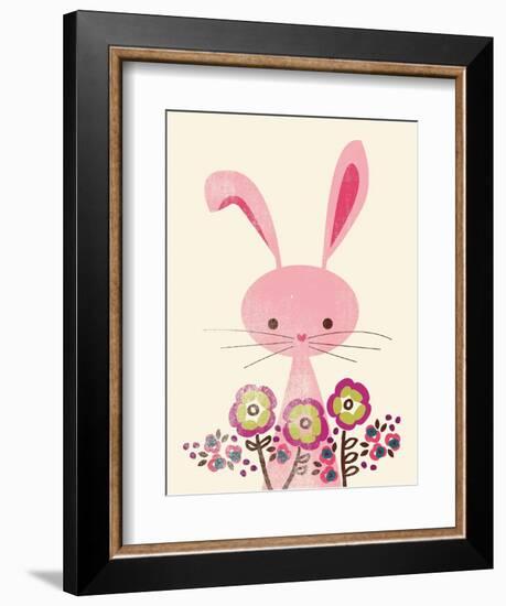 Bunny and Blooms-null-Framed Giclee Print