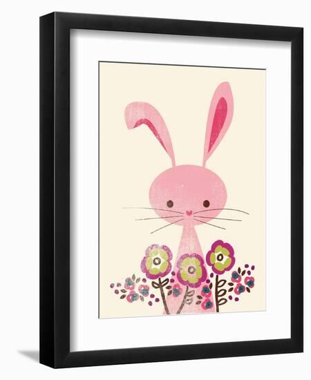 Bunny and Blooms-null-Framed Giclee Print