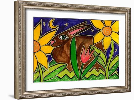 Bunny at Midnight-Wyanne-Framed Giclee Print