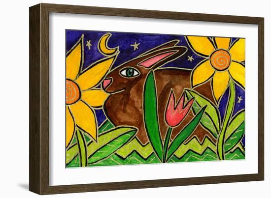 Bunny at Midnight-Wyanne-Framed Giclee Print