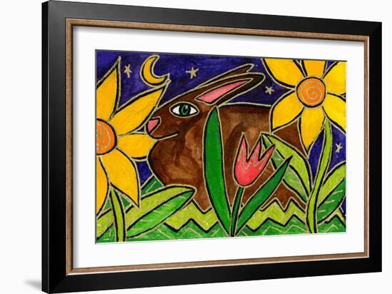 Bunny at Midnight-Wyanne-Framed Giclee Print