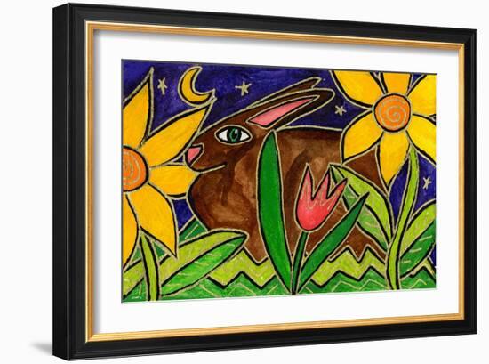 Bunny at Midnight-Wyanne-Framed Giclee Print