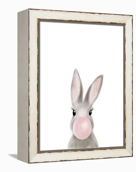 Bunny Bubble Gum-Leah Straatsma-Framed Stretched Canvas