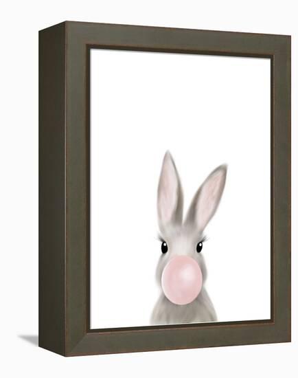 Bunny Bubble Gum-Leah Straatsma-Framed Stretched Canvas