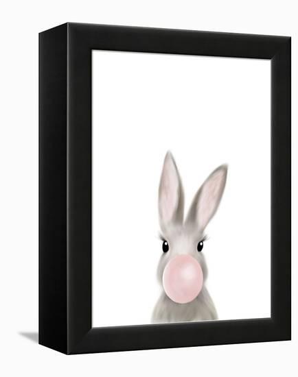 Bunny Bubble Gum-Leah Straatsma-Framed Stretched Canvas