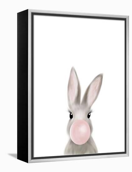 Bunny Bubble Gum-Leah Straatsma-Framed Stretched Canvas