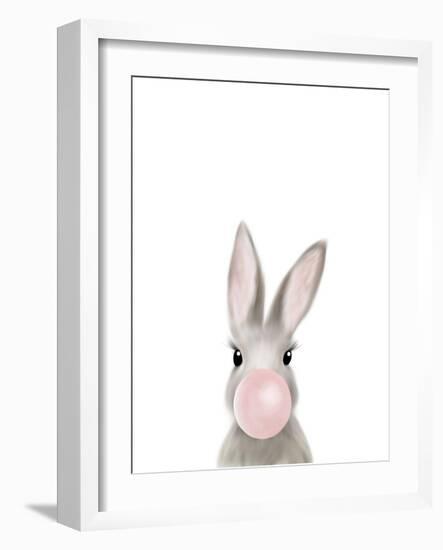 Bunny Bubble Gum-Leah Straatsma-Framed Art Print