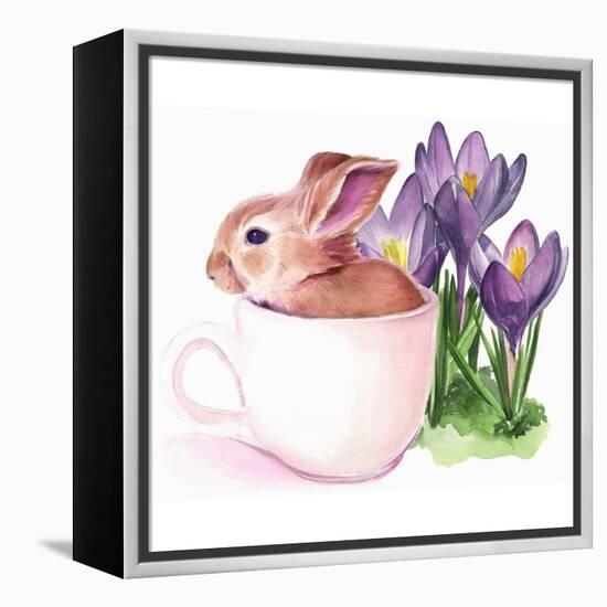 Bunny Crossing I-Jennifer Parker-Framed Stretched Canvas