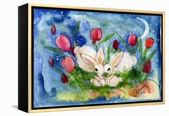 Bunny Family-sylvia pimental-Framed Stretched Canvas