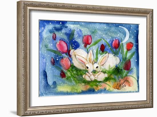 Bunny Family-sylvia pimental-Framed Art Print