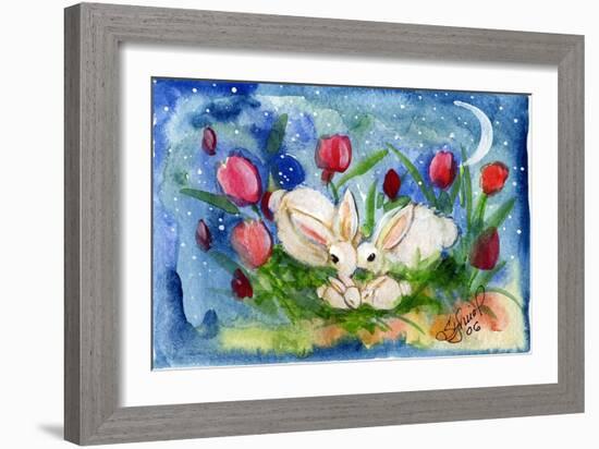 Bunny Family-sylvia pimental-Framed Art Print