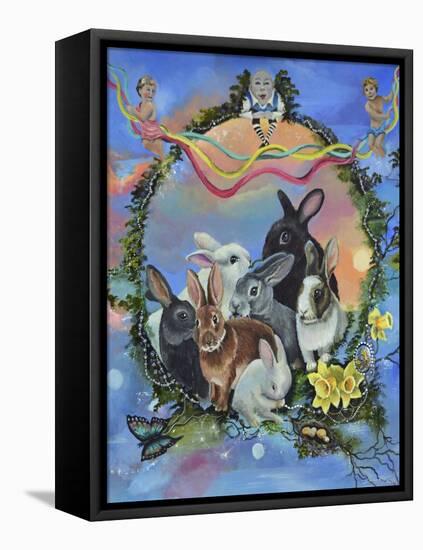 Bunny Festival-Sue Clyne-Framed Premier Image Canvas