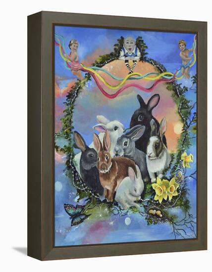 Bunny Festival-Sue Clyne-Framed Premier Image Canvas