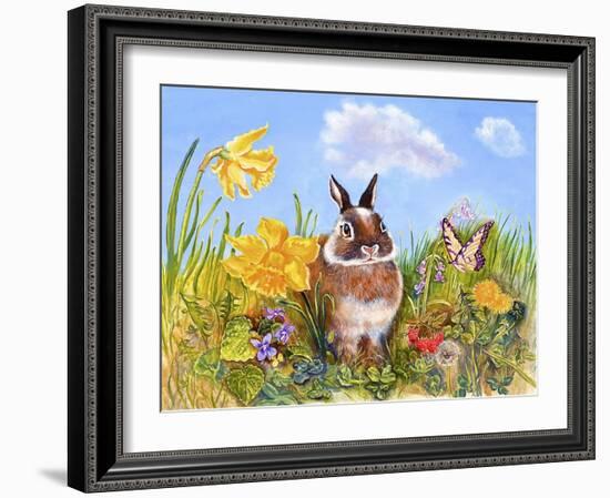 Bunny in Meadow-Judy Mastrangelo-Framed Giclee Print