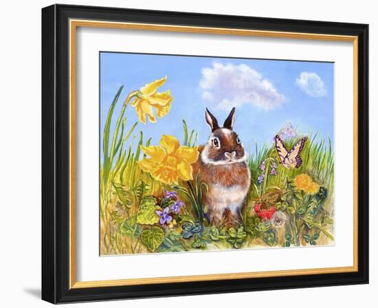 Bunny in Meadow-Judy Mastrangelo-Framed Giclee Print