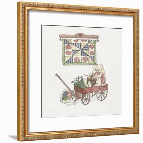 Bunny in Wagon-Debbie McMaster-Framed Giclee Print