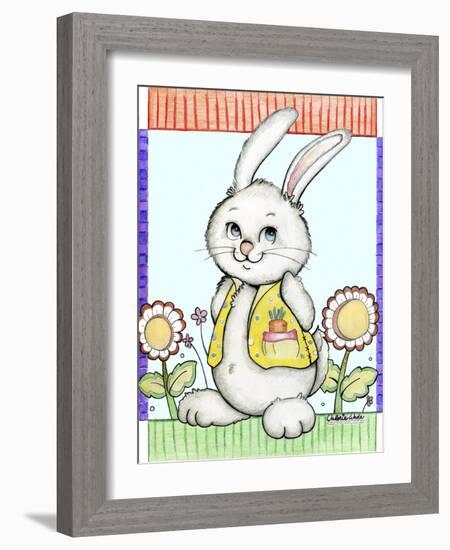 Bunny in Yellow-Valarie Wade-Framed Giclee Print