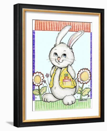 Bunny in Yellow-Valarie Wade-Framed Giclee Print