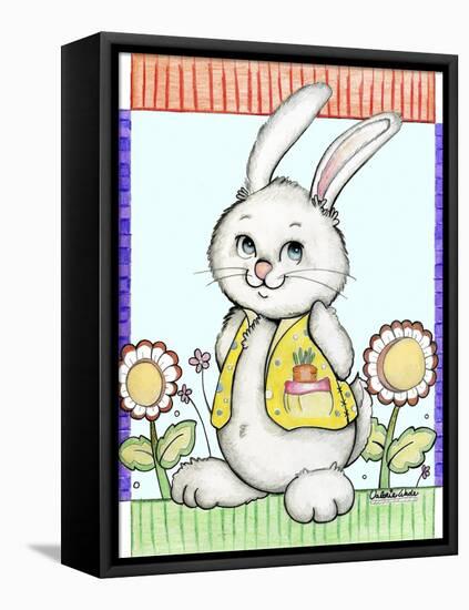 Bunny in Yellow-Valarie Wade-Framed Premier Image Canvas