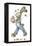 Bunny Rabbit on Roller Skates with Easter Eggs-ZPR Int’L-Framed Premier Image Canvas