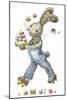 Bunny Rabbit on Roller Skates with Easter Eggs-ZPR Int’L-Mounted Giclee Print