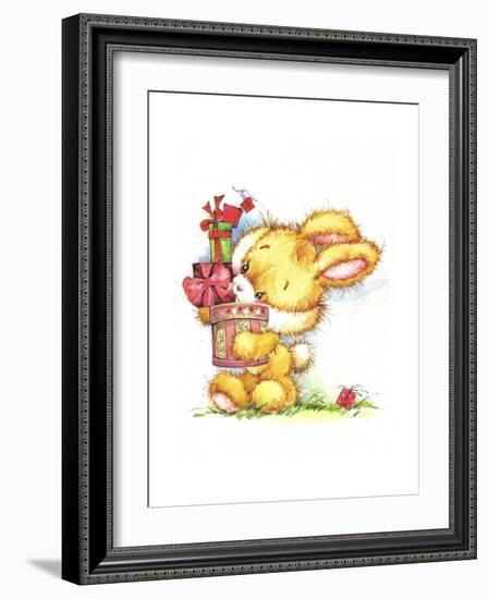Bunny Rabbit with Gifts-ZPR Int’L-Framed Giclee Print