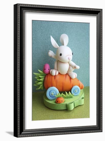 Bunny Skating-null-Framed Photographic Print