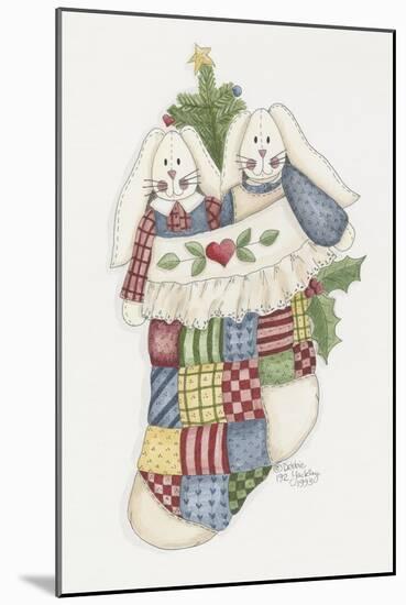 Bunny Stocking-Debbie McMaster-Mounted Giclee Print
