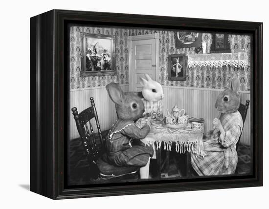 Bunny Tea Party-Grand Ole Bestiary-Framed Stretched Canvas