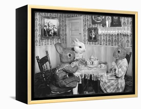 Bunny Tea Party-Grand Ole Bestiary-Framed Stretched Canvas