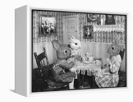 Bunny Tea Party-Grand Ole Bestiary-Framed Stretched Canvas