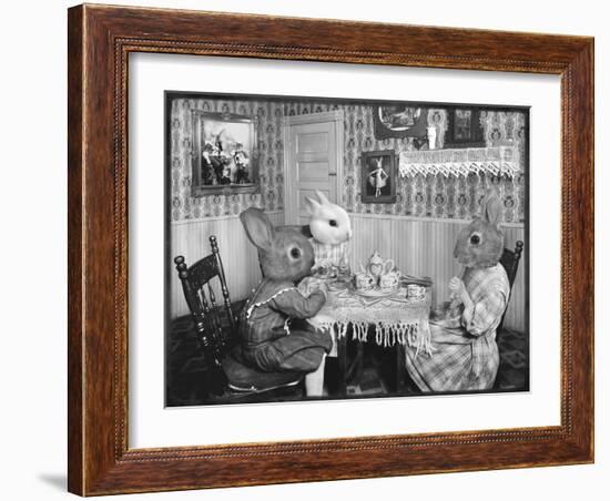 Bunny Tea Party-Grand Ole Bestiary-Framed Art Print