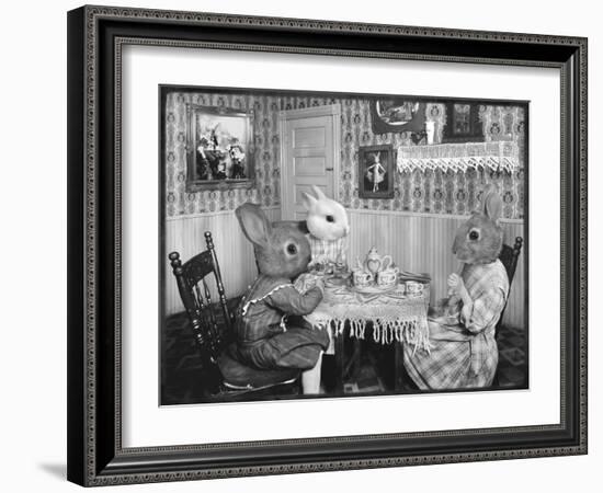 Bunny Tea Party-Grand Ole Bestiary-Framed Art Print