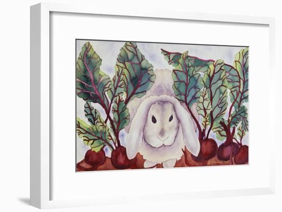 Bunny with Beets-Carissa Luminess-Framed Giclee Print