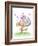 Bunny with Easter Egg-MAKIKO-Framed Giclee Print