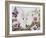 Bunny with Pansies-Carissa Luminess-Framed Giclee Print