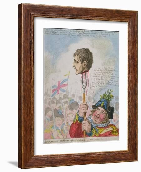 Buonaparte: 48 Hours after Landing! Published by Hannah Humphrey in 1803-James Gillray-Framed Giclee Print